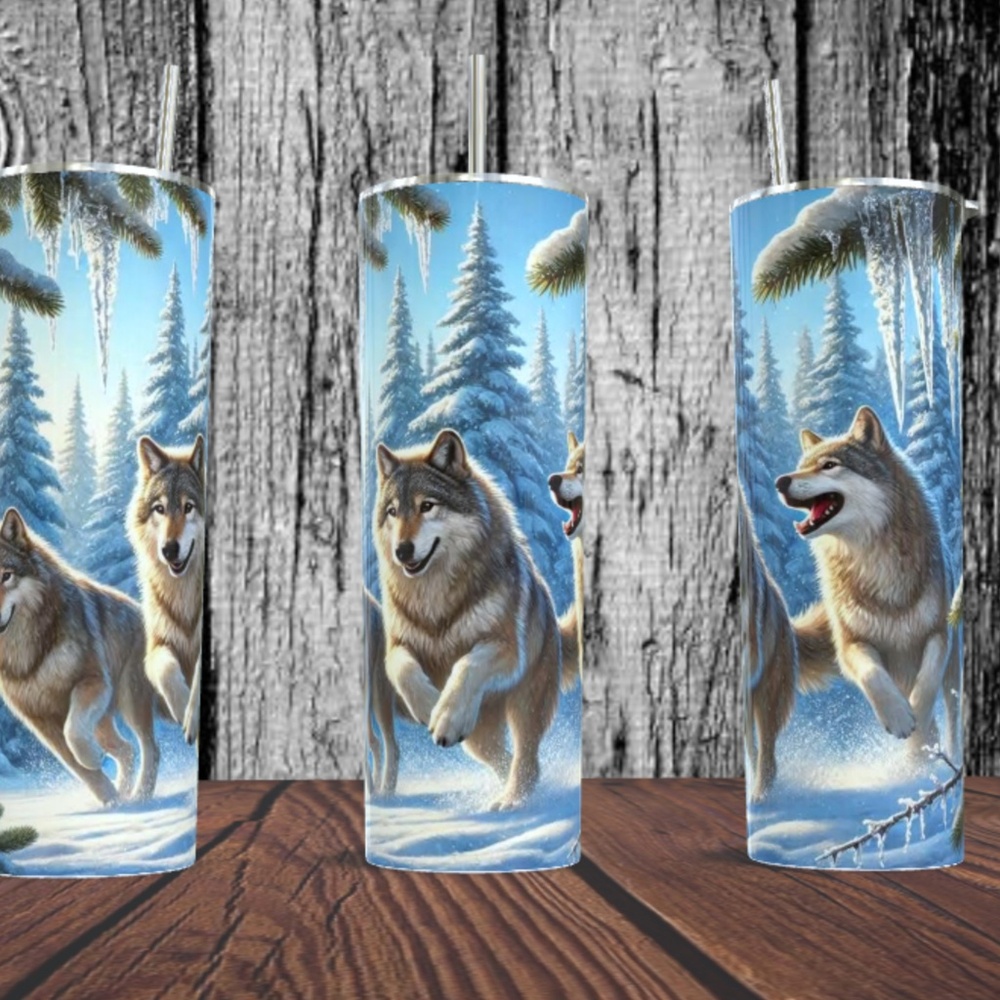 Wolves 20 oz Skinny Tumbler